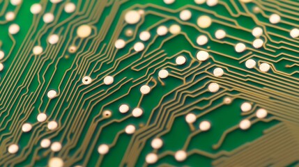 Poster - Intricate Soldering Details on Circuit Board Surface