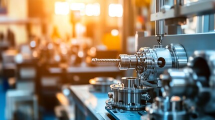 Poster - Modern Precision Engineering in Bright Workshop Setting