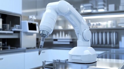 Poster - Advanced Robotic Arm in a Modern Laboratory Setting for Precision Tasks and Automation in Scientific Research, Healthcare, and Manufacturing Environments