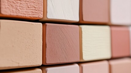 Poster - Close-up of textured color blocks in various shades.