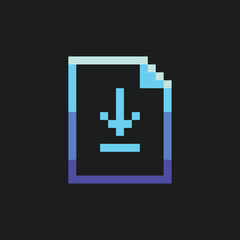 Leinwandbilder - pixel art download icon,good for your project and business.