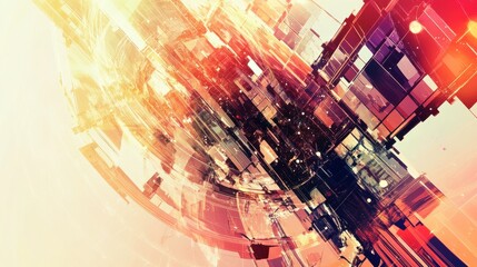Poster - Vibrant Abstract Array of Communication Elements