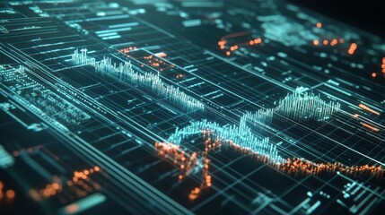 Poster - Abstract Analytics Design with Glowing Soft Light Effects