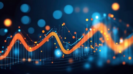 Poster - Abstract Digital Analytics Interface with Clean Lines