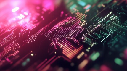 Poster - Abstract Digital Technology with Clean Lines and Light