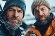 © Lens Legacy - Friendship blossoms amid winter's chill as two men share a moment in a snowy landscape