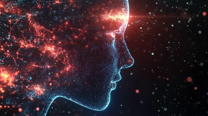 Poster - Futuristic Data Visualization with Glowing Effects