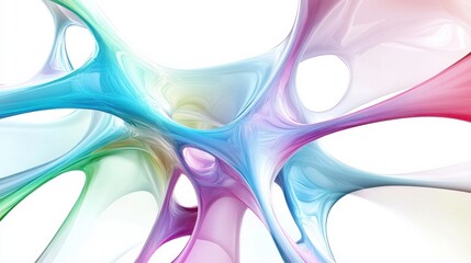 Poster - Vibrant Abstract Network with Bright Light Effects