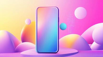Poster - Vibrant Digital Interface with Natural Light Effects