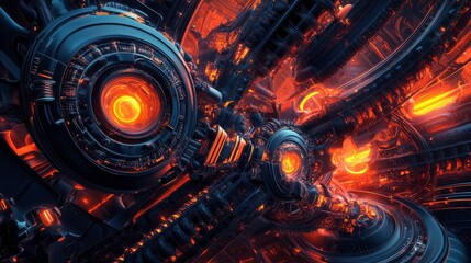 Poster - Vibrant Futuristic Abstract Design with Natural Light