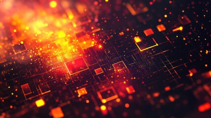 Poster - Abstract Technology Background with Bright Colors