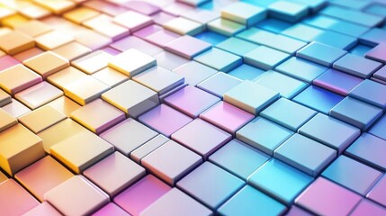 Poster - Dynamic Colorful Square Patterns in High Resolution