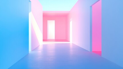 Poster - Modern Meeting Space with Soft Light and Clean Lines