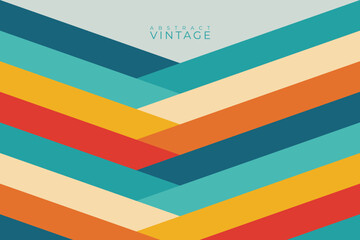 Fototapete - Abstract pattern background, seamless pattern background with retro colors