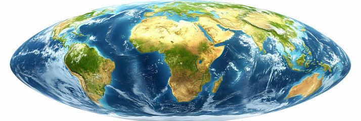 Earth Globe 3D Render Detailed Planet View