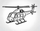 Line drawing of a single helicopter aircraft