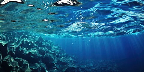 Poster - underwater scene with fish