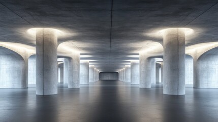 Poster - Futuristic Underground Architecture with Dramatic Lighting