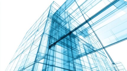 Poster - Modern Architecture with Transparent Sleek Lines