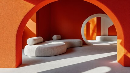 Poster - Stylish Eclectic Furniture with Geometric Shapes