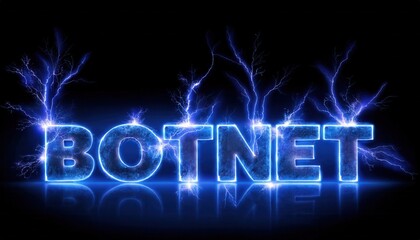 Poster - Botnet Concept with Lightning Effects and Digital Design