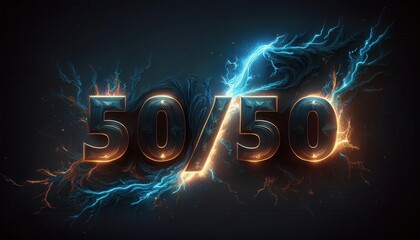 Poster - Dynamic 50/50 Lightning Effect With Electric Energy