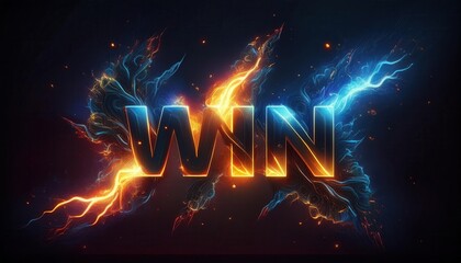 Poster - Winning Logo Design with Colorful Lightning Effects