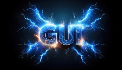 Poster - Lightning-Inspired GUI Logo for Technology Designs