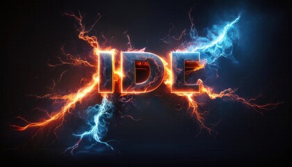 Poster - Electrifying IDE Design with Colorful Lightning Effects