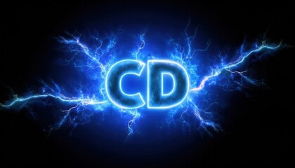 Poster - Electrifying CD Logo Design with Energy Effects