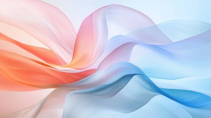 Poster - Abstract Swirls of Pastel Colors Capturing the Essence of Spring in Gentle Fluid Motion