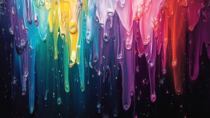 Poster - A vibrant, colorful abstract design with flowing paint-like textures and gradients.