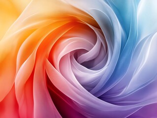 Poster - A swirling pattern of colorful fabric creating a soft, abstract visual effect.