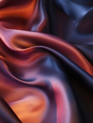Poster - Luxurious silk fabric draping elegantly with smooth textures and rich colors suitable for elegant mock up designs and banners. Generative AI