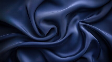 Poster - Elegant Blue Satin Fabric Texture with Soft Lighting