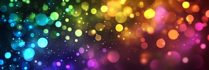 Poster - Colorful bokeh lights background. (1)