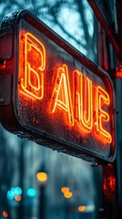 Poster - A glowing neon sign displaying the word 