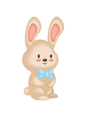 Sticker - baby shower bunny cartoon