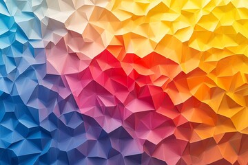 Poster - A vibrant, abstract geometric pattern showcasing a gradient of colors and textures.