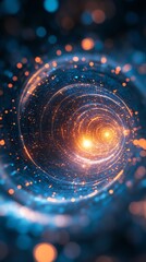 Poster - A swirling vortex of light and energy, depicting a cosmic scene.