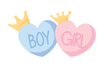 Sticker - gender reveal baby shower