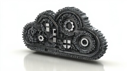 Poster - Abstract Cloud Computing Tech Concept Design