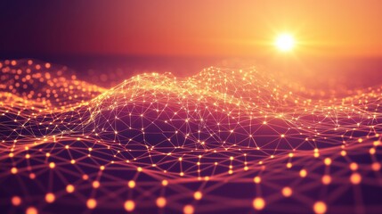 Poster - Abstract Data Flow with Soft Light and Clean Background