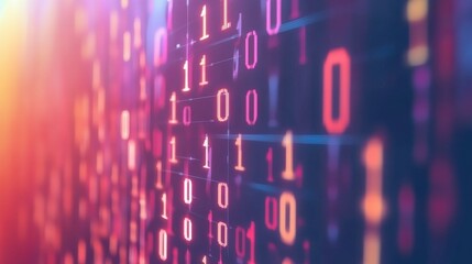 Poster - Abstract Digital Interface with Bright Light Effects