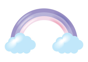 Poster - rainbow and clouds