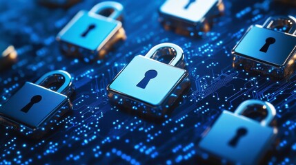 Poster - Abstract Technology Security with Locks and Symbols
