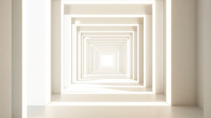 Poster - Bright and Clean White Light Abstract Space