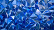 © Thiago - A geometric abstract background in deep blues with cobalt and azure tones, featuring a light neon metallic shine for a modern, sleek look. Cobalt. Illustration