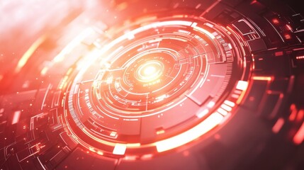 Poster - Bright Technology Symbols on Light Background