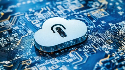 Poster - Cloud Computing Concept with Bright Clean Background